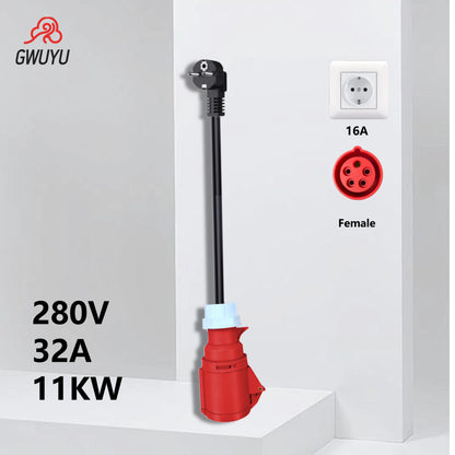 GWUYU EV Charging Adapter 7/11/22KW to 3.5KW (European Standard)