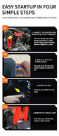 XMSJ Portable Car Jump Starter & EV Power Bank (6000–10000mAh, 1000A Peak)