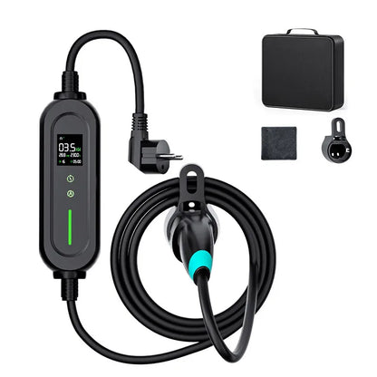 EVSELink 3.5KW 16A Type 2 Portable EV Charger with LCD Screen (5M Cable)